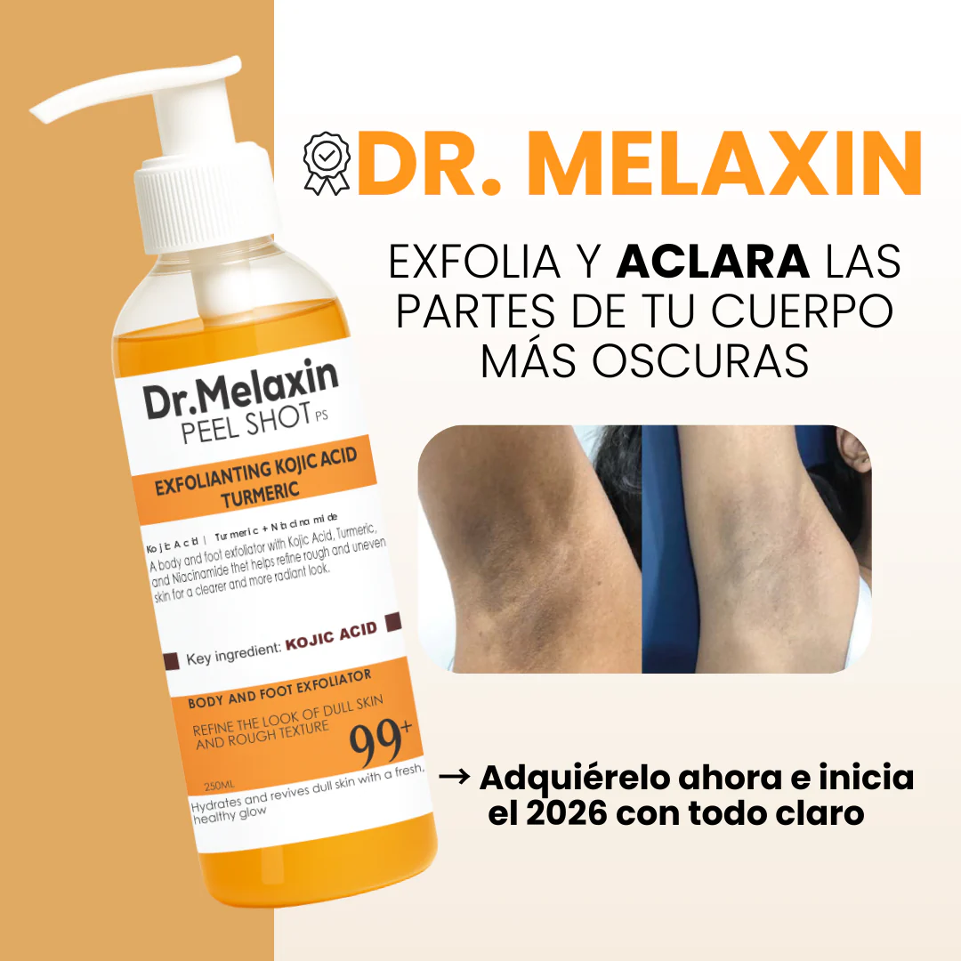 Exfoliante Melaxin - Para Aclarar Partes Oscuras - Fórmula Cúrcuma Beauty